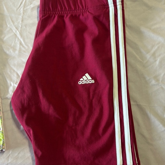 Adidas Red and White Athletic Shorts - Picture 3 of 7